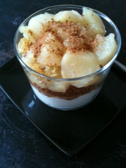 Verrine fromage blanc spéculoos pommes