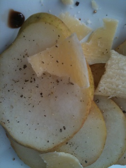 Poire, parmesan, poivre