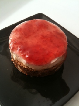 Petits cheesecake confiture de fraise