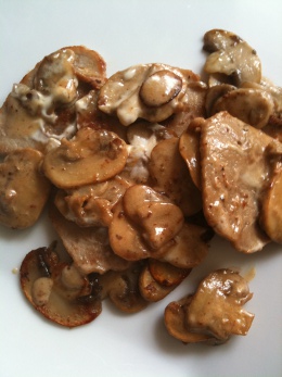 Veau champignons gorgonzola