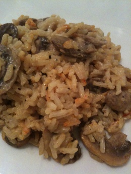 Riz curry champignons de Paris 