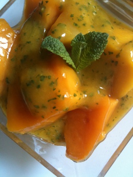 Salade de mangues gingembre menthe fraîche