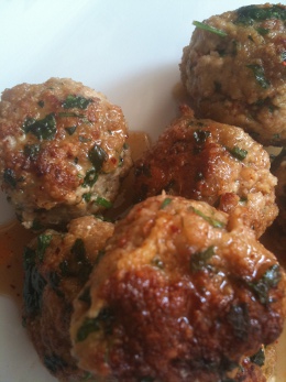 Boulettes de veau gingembre soja