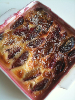 Gratin quetsches noix de coco