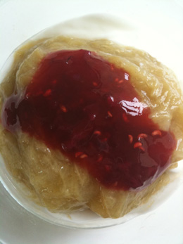 Fromage blanc rhubarbe confiture framboise2