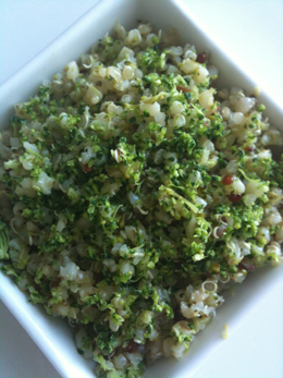 Quinoa semoule de brocolis