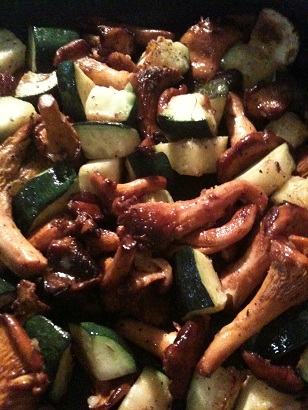 Girolles courgettes